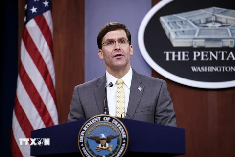 Bộ trưởng Quốc phòng Mỹ Mark Esper. (Ảnh: AFP/TTXVN)