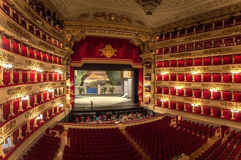 Nhà hát La Scala ở Milan.