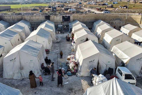 Một trại tị nạn ở Idlib