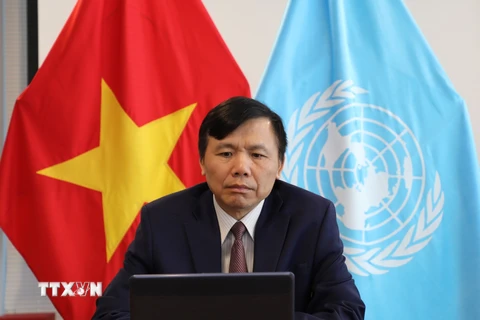 Đại sứ Đặng Đình Quý, Trưởng Phái đoàn thường trực Việt Nam tại Liên hợp quốc. (Ảnh: TTXVN phát) 