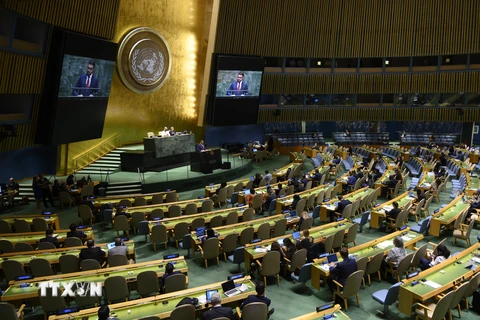 Một phiên họp của Liên hợp quốc. (Ảnh: AFP/TTXVN)