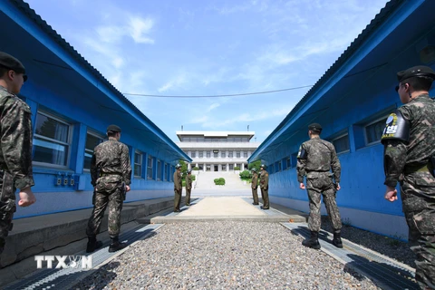 Khu biên giới Hàn Quốc-Triều Tiên. (Ảnh: AFP/ TTXVN) 