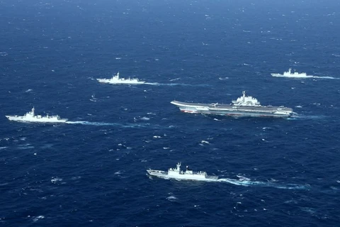 Đội tàu của Hải quân Trung Quốc trên Biển Đông. (Ảnh: AFP/Getty)