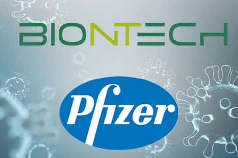 Mỹ và Anh đã đặt mua trước vắcxin do Pfizer và BioNTech phối hợp nghiên cứu. (Ảnh: Twitter)