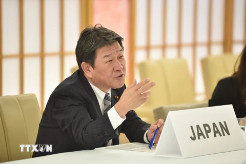 Bộ trưởng Ngoại giao Nhật Bản Toshimitsu Motegi. (Ảnh: AFP/TTXVN)