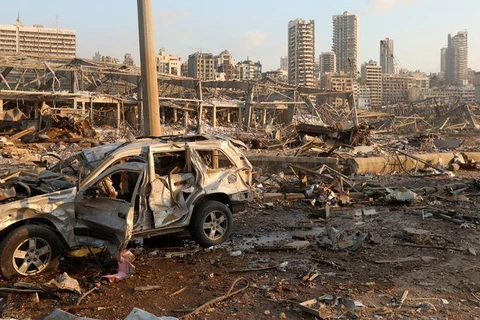 Khung cảnh tan hoang sau vụ nổ kinh hoàng ở thủ đô Beirut
