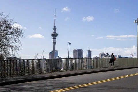 Đường phố Auckland vắng vẻ do lệnh phong tỏa. (Ảnh: Stuff.nz)