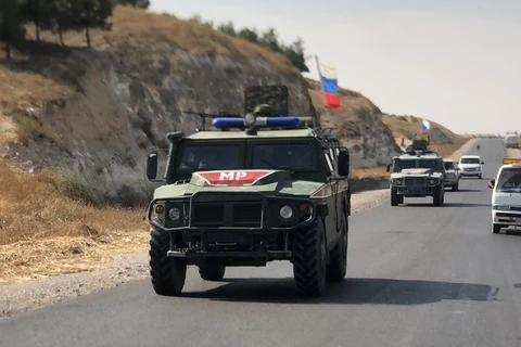 Xe quân sự Nga tại Syria. (Ảnh: Sputnik)