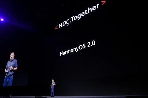 Lễ ra mắt phiên bản hệ điều hành HarmonyOS 2.0. (Ảnh: CGTN)