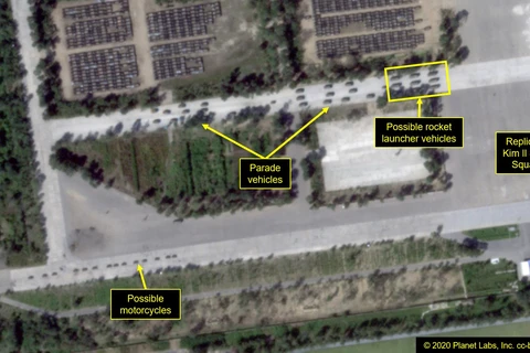 Ảnh vệ tinh tại khu huấn luyện của Triều Tiên. (Ảnh: Planet Labs)