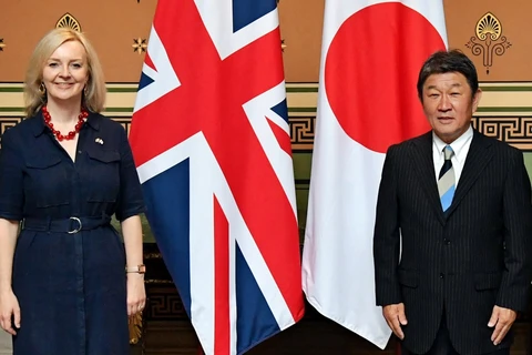 Nhật Bản, Anh ký thỏa thuận tự do thương mại hậu Brexit. (Ảnh: BNG Nhật Bản)