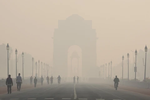 Delhi đang được gắn cho biệt danh "thủ phủ khói bụi của thế giới". (Ảnh: Bloomberg)