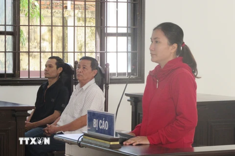 Bị cáo Nguyễn Thị Thanh Sương tại phiên xét xử. (Ảnh: Nguyễn Thành/TTXVN)