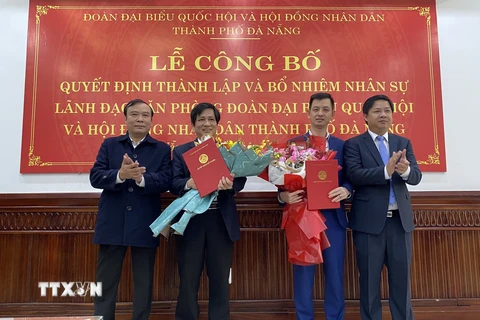 Lễ công bố thành lập Văn phòng Đoàn Đại biểu QH và HĐND thành phố Đà Nẵng. (Ảnh: Quốc Dũng/TTXVN)