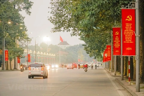 Hà Nội sẽ tạm cấm một số tuyến đường để phục vụ Đại hội Đảng. (Ảnh: Minh Hiếu/Vietnam+)