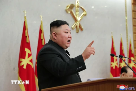 Nhà lãnh đạo Triều Tiên Kim Jong-un. (Ảnh: KCNA/TTXVN)