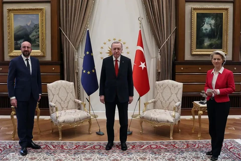 Các nhà lãnh đạo EU và Tổng thống Thổ Nhĩ Kỳ. (Ảnh: EC)