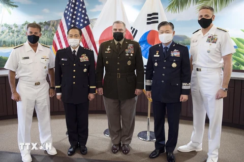 Mỹ, Hàn Quốc, Nhật Bản cam kết tăng cường hợp tác quân sự