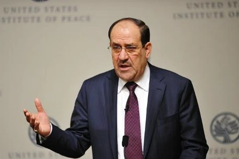 Thủ tướng Iraq Nuri al-Maliki phát biểu tại Viện Hòa bình Mỹ ngày 31/10/2013. (Ảnh: AFP)