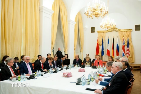 Toàn cảnh phiên họp của các Ngoại trưởng P5+1 tại Vienna ngày 13/7. (Ảnh: THX/TTXVN)