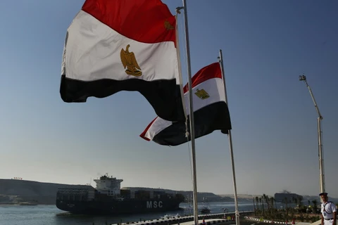 Hành lang kênh đào Suez là một trong những dự án trọng điểm của Ai Cập trong thời gian tới. (Ảnh: AP)