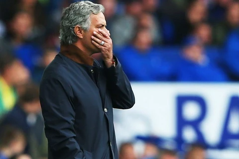 Jose Mourinho đang chịu áp lực nặng nề sau khi Chelsea thua trận thứ ba sau 5 vòng đấu. (Ảnh: Getty Images)