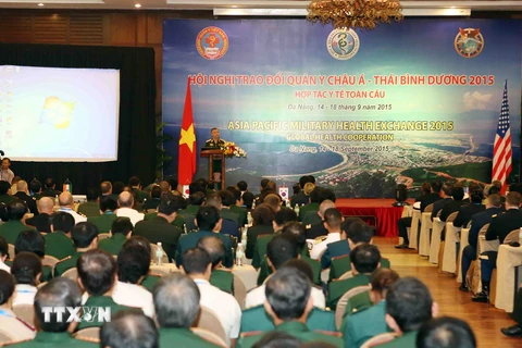 Quang cảnh Hội nghị trao đổi Quân y châu Á-Thái Bình Dương năm 2015. (Ảnh: TTXVN)