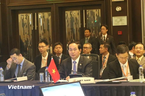 Đoàn Việt Nam tại Hội nghị ASEAN+3 về phòng, chống tội phạm xuyên quốc gia. (Ảnh: Kim Dung-Chí Giáp/Vietnam+)