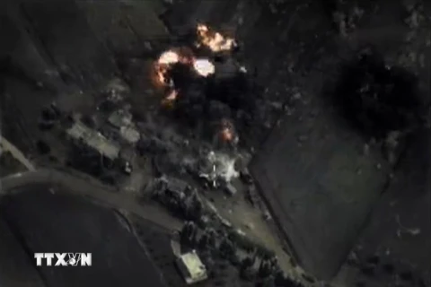 Cuộc không kích của không quân Nga tại Syria. (Ảnh: AFP/TTXVN)