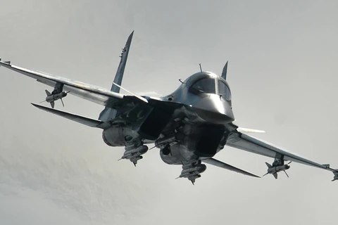 Máy bay ném bom Su-34 của Không quân Nga tham gia chiến dịch không kích IS. (Ảnh: RIA Novosti)