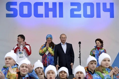Tổng thống Putin tham dự một sự kiện trong dịp tổ chức Olympic Sochi 2014. (Ảnh: Reuters) 