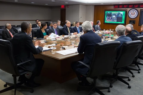 Tổng thống Obama họp cùng các thành viên Hội đồng An ninh Quốc gia. (Ảnh: Bộ Ngoại giao Mỹ)