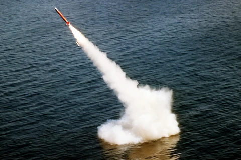 Một vụ phóng thử tên lửa đạn đạo xuyên lục địa Bulava. (Nguồn: engineeringrussia.wordpress.com)