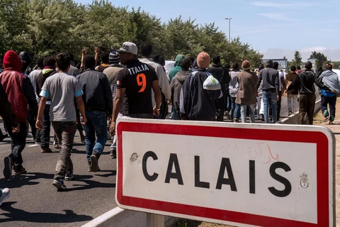 Người tị nạn tại trại tị nạn Calais, miền Đông nước Pháp. (Ảnh: Getty)