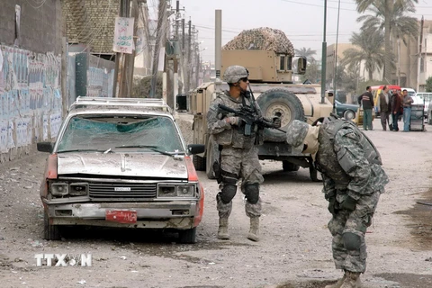 Binh sỹ Mỹ làm nhiệm vụ tại Afghanistan. (Ảnh: AFP/TTXVN)