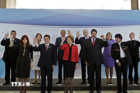 Lãnh đạo các quốc gia thành viên MERCOSUR. (Ảnh: AFP)