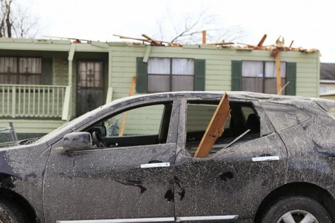 Mưa bão gây hậu quả nghiêm trọng tại Birmingham, Alabama. (Ảnh: Reuters)