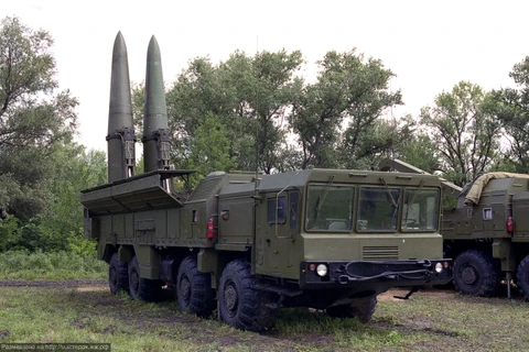 Tên lửa đạn đạo Iskander-M. (Nguồn: oxu.az)