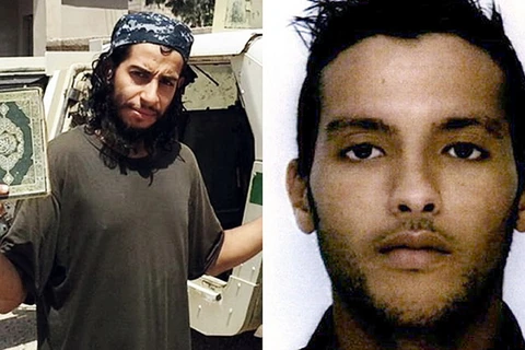 Nghi phạm Charaffe al-Mouadan (trái) có liên hệ với kẻ chủ mưu cuộc tấn công khủng bố tại Paris Abdelhamid Abaaoud (phải). (Ảnh: AFP)