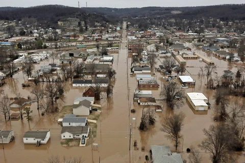 Lũ lụt nghiêm trọng tại bang Missouri, Mỹ. (Ảnh: AP)