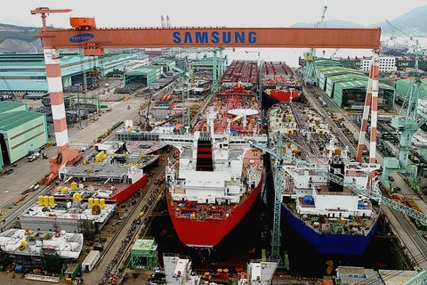 Hãng đóng tàu Samsung Heavy Industries Co. của Hàn Quốc. (Nguồn: bloomberg.com)