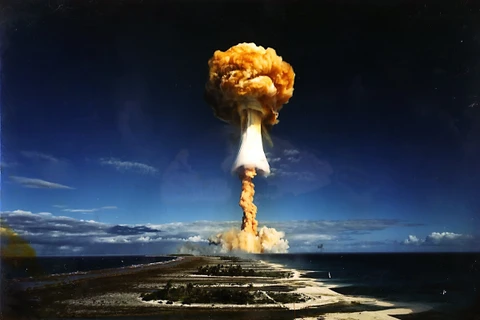 Một vụ thử vũ khí hạt nhân của Pháp tại Polynesia ngày 3/7/1970. (Nguồn: Quân đội Pháp)