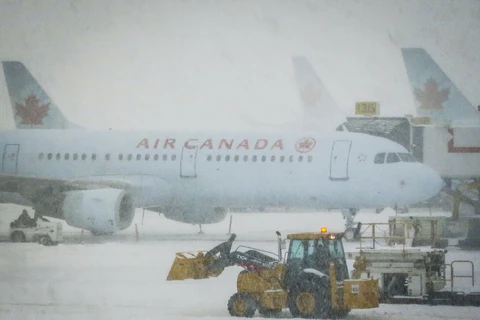 Bão tuyết lớn buộc nhiều chuyến bay phải hủy bỏ. (Nguồn: metronews.ca)