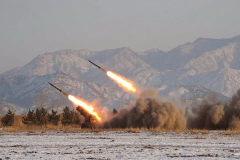 Một vụ phóng thử tên lửa của Triều Tiên. (Nguồn: EPA/TTXVN)