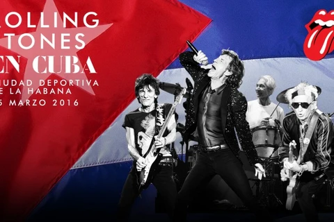 Poster về buổi biểu diễn của The Rolling Stones tại Cuba. (Nguồn: lahabana.com)