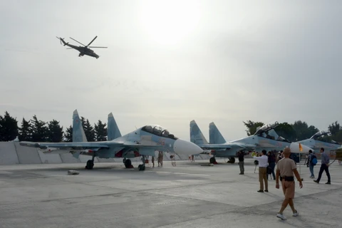 Các máy bay Nga tham gia chiến dịch không kích tại Syria. (Nguồn: AP)