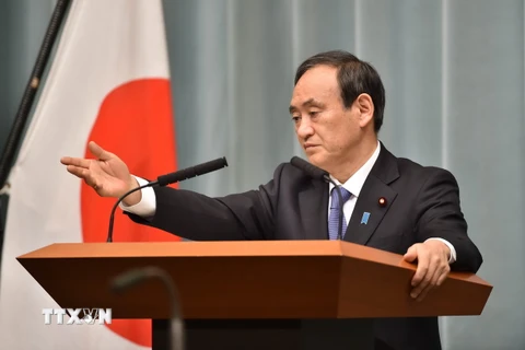 Chánh văn phòng Nội các Nhật Bản Yoshihide Suga. (Nguồn: AFP/TTXVN)