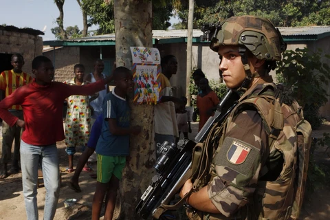 Binh sỹ Pháp tham gia chiến dịch quân sự tại Cộng hòa Trung Phi. (Nguồn: Reuters)