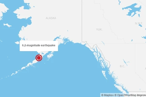 Vị trí xảy ra trận động đất. (Nguồn: CNN)
