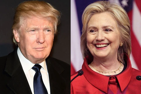 Donald Trump và Hillary Clinton - Hai ứng cử viên hàng đầu trong cuộc chạy đua Tổng thống Mỹ 2016. (Nguồn: Getty Images)
